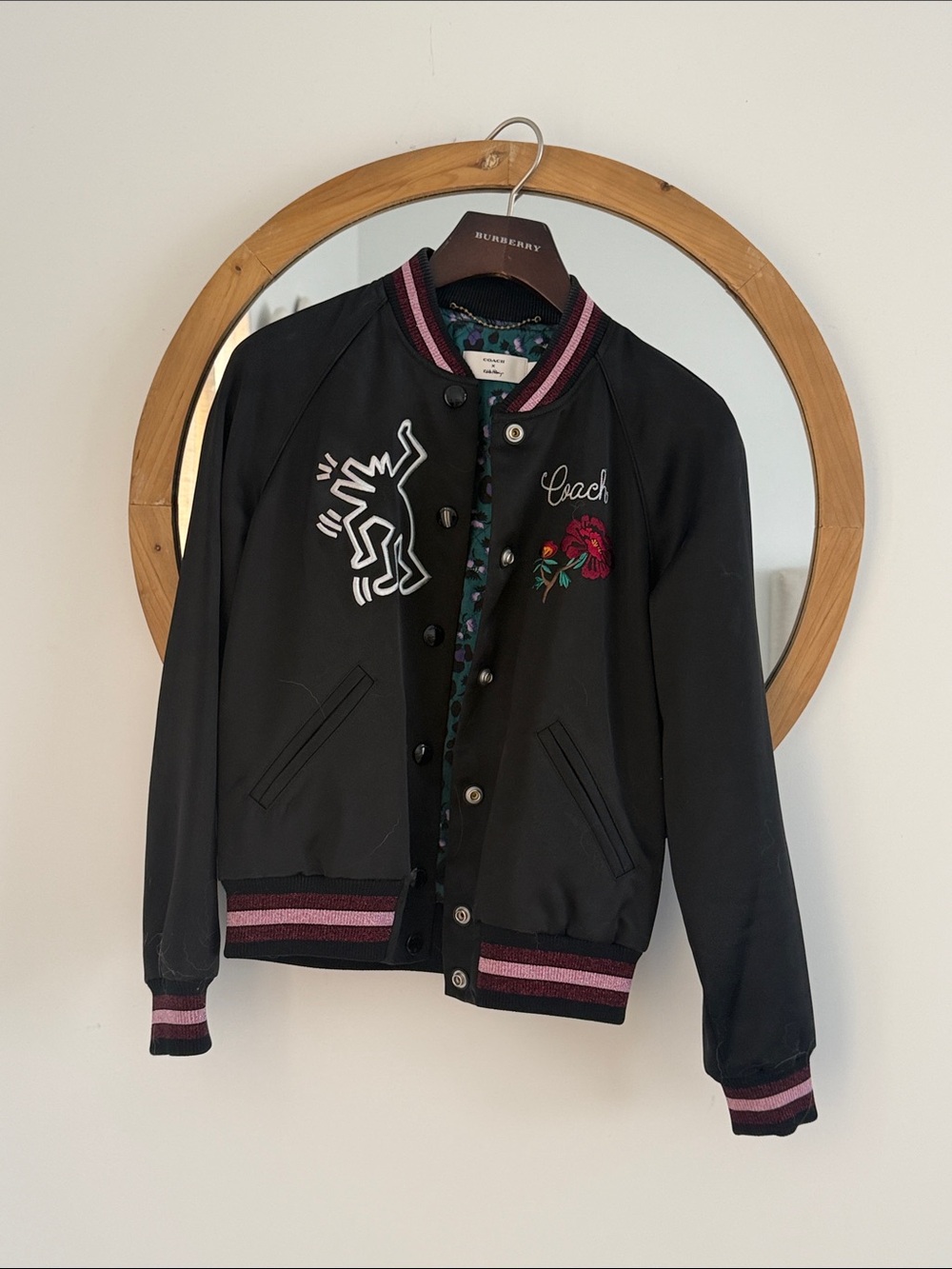 Coach x Keith Haring Satin Varsity Jacket